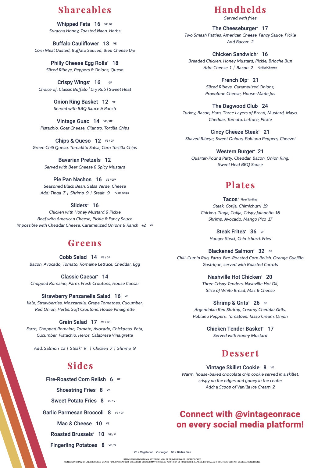 Dinner Menu